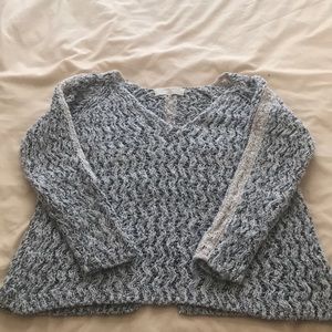Black and White Cable Knit Sweater